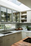 Kitchen With Backsplash Window Cutout