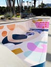 pool with colorful shapes