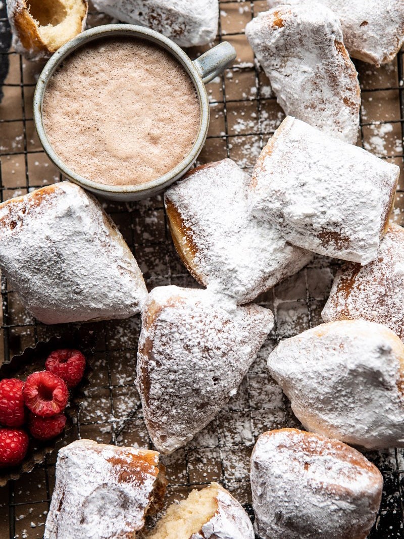 beignets with dipping sauce