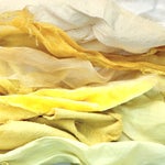 Pale yellow and light green fabrics