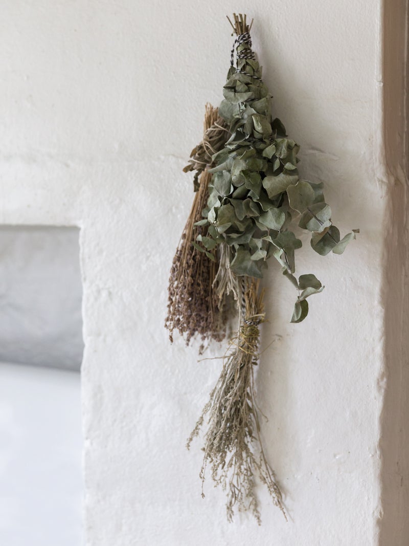Hanging dried herbs