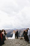 couple getting married on mountain