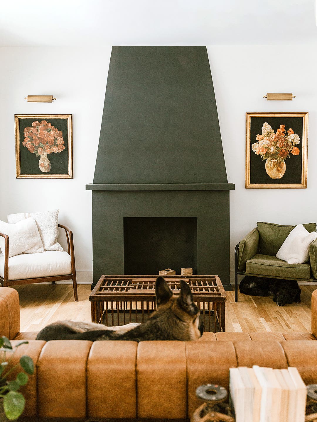 Layer These Paint Colors for the Ultimate “Concrete” Fireplace