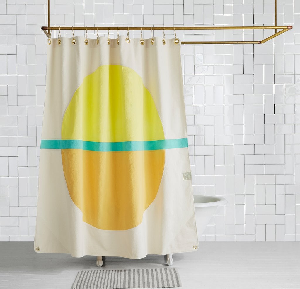 Geometric shower curtain
