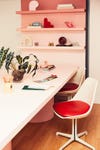 ombre pink shelves