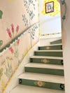 Floral-painted staircase