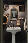 powder room with mirror collection