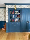 Kids room with built-in bookcase