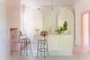 pale pink and white kitchen