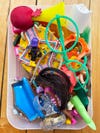 toys in a bin