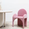 pink curvy armchair