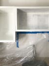 Cabinet frame painted white