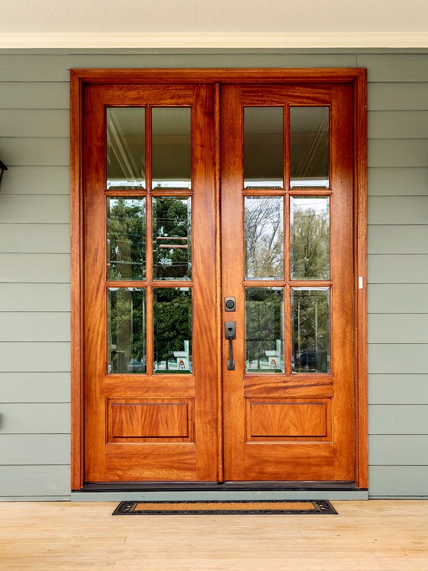 wood front door