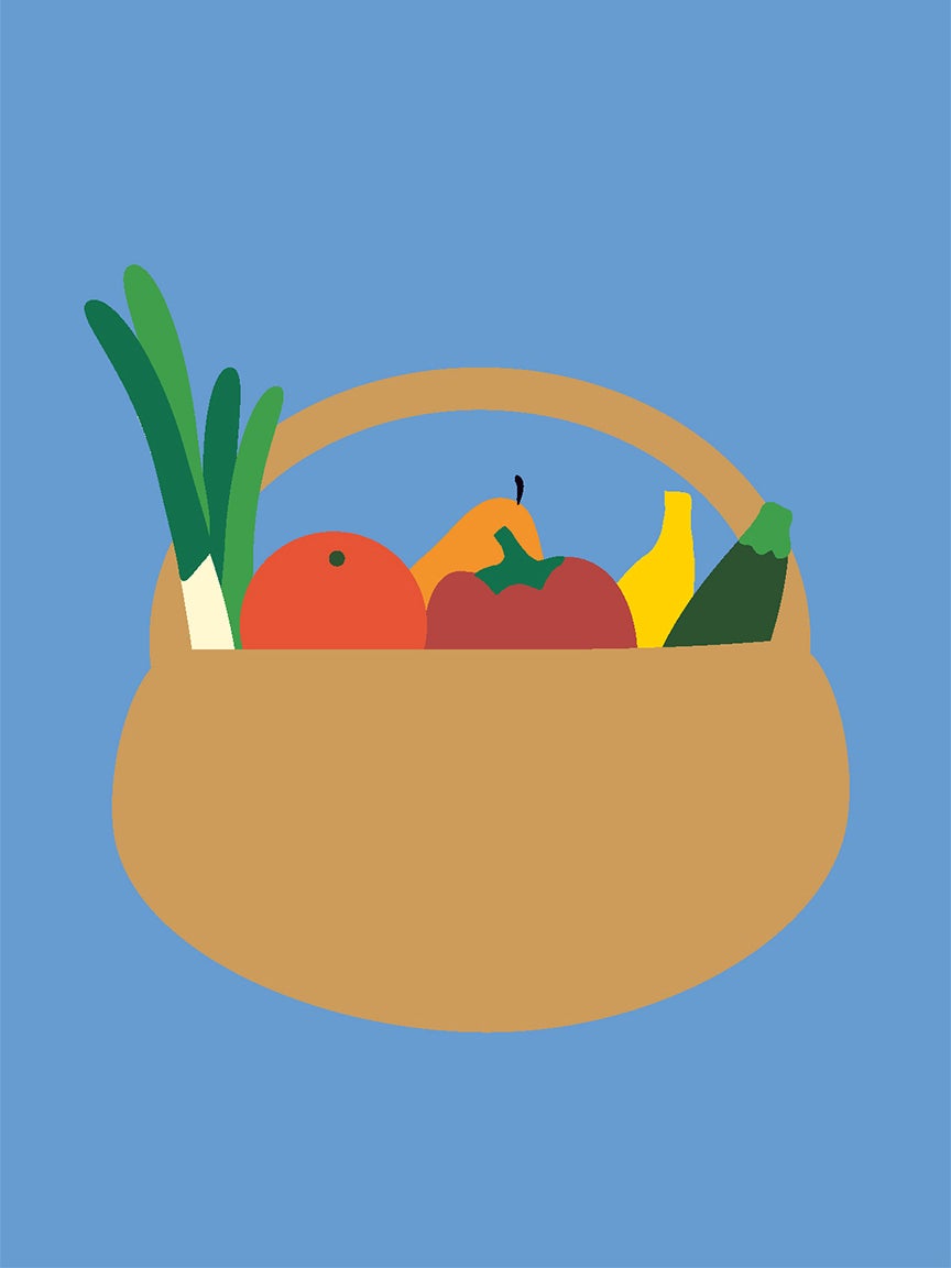 illustration of fruit basket