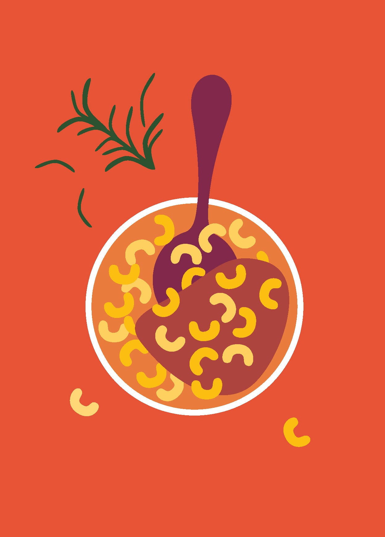 illustration of macaroni