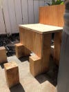 small wood steps being built