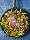 Steak with asparagus