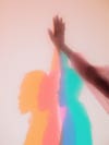 Colorful photo with a person's silhouette