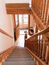 Staircase with sanded woodwork