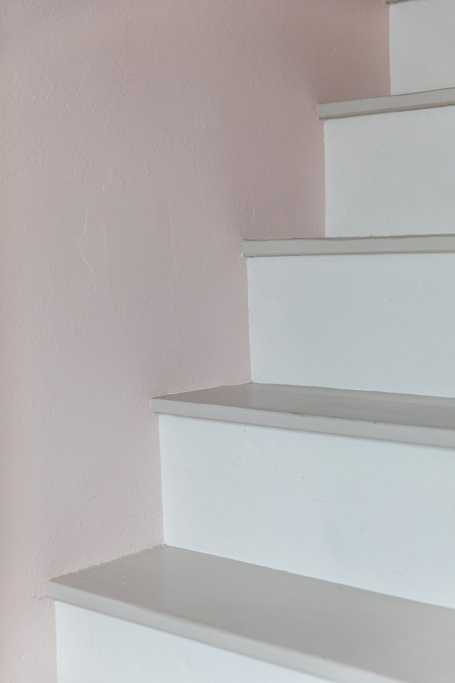 pink staircase wall
