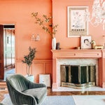 peach living room