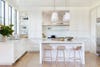 white kitchen with shaker style cabinets