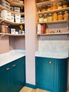Pink and blue pantry