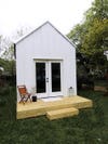 White backyard shed