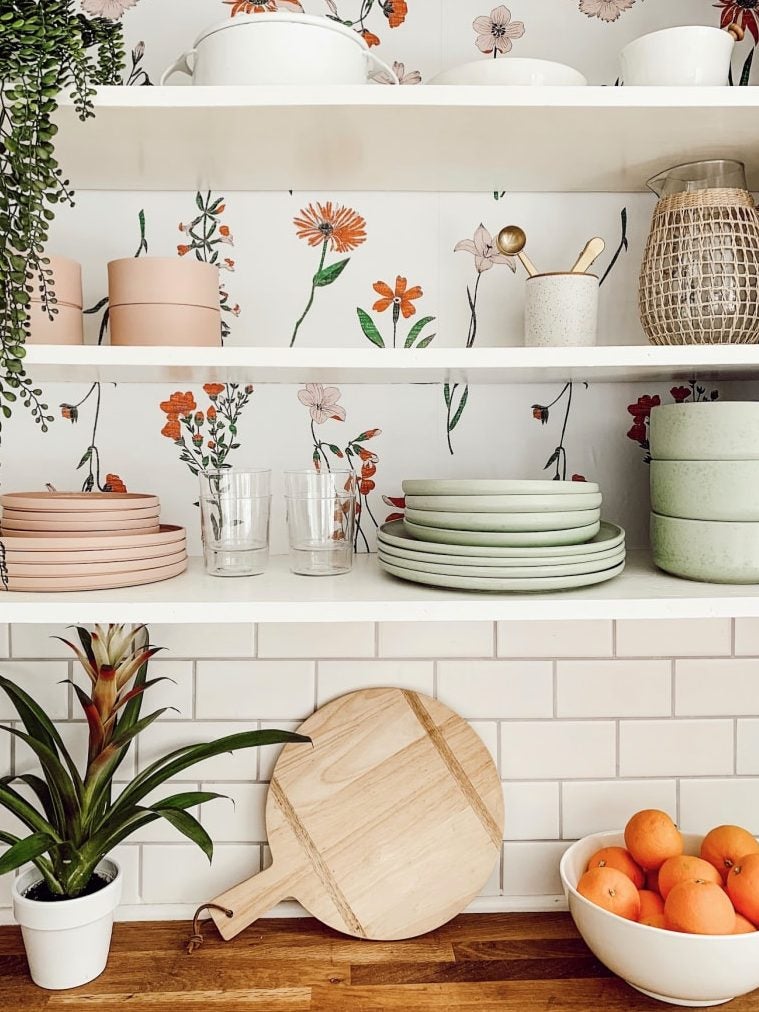 floral kitchen wallpaper