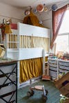 bunk bed clad in fabric