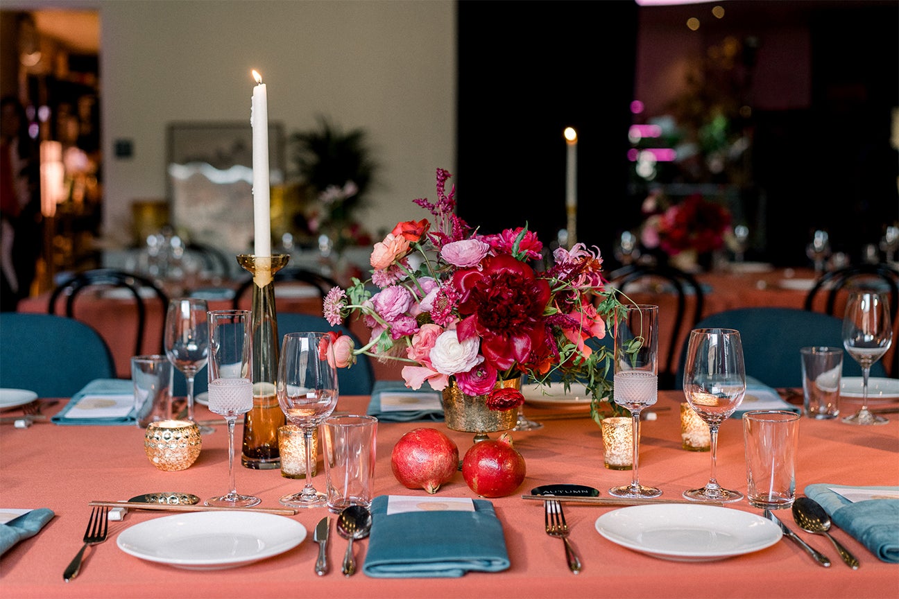 Jewel-toned tablescape