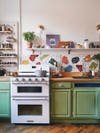 lower green cabinets 