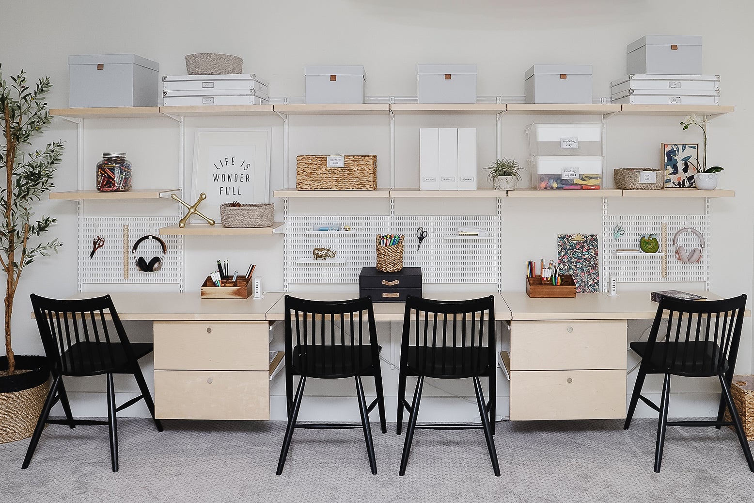 The Container Store's Elfa System Makes the Perfect Homeschooling Station