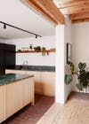 green marble kitchen counters