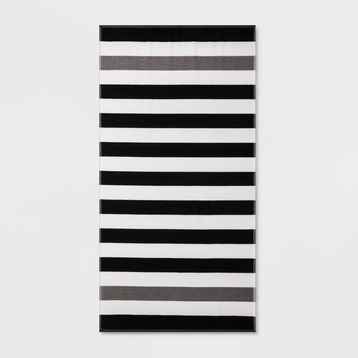 Black and white striped towel