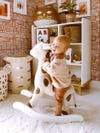 baby on a rocking horse