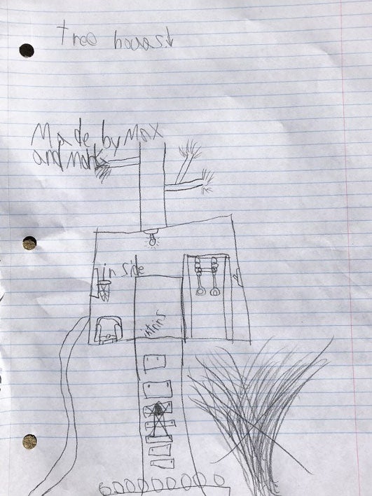 drawing of a treehouse
