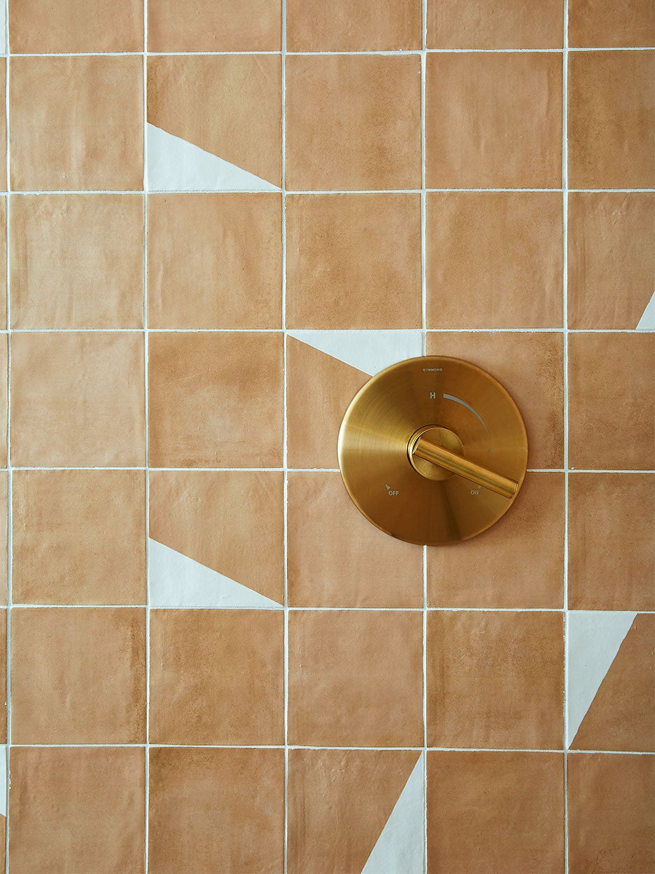 geometric shower tile