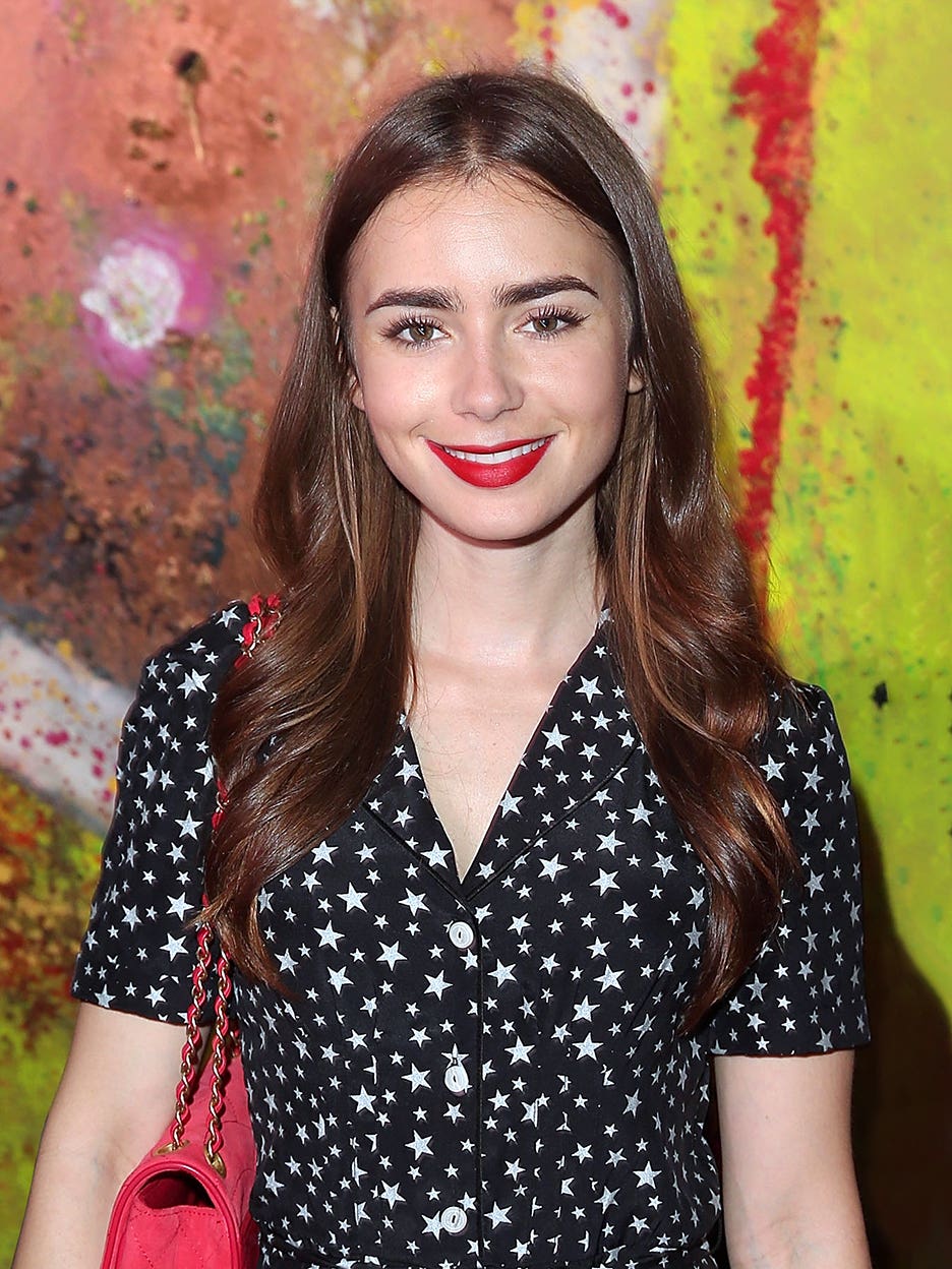 Lily Collins’s Pink Engagement Ring Signals a New Trend in Settings