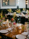 flowers on dinign table