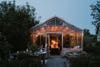Dinner in a greenhouse