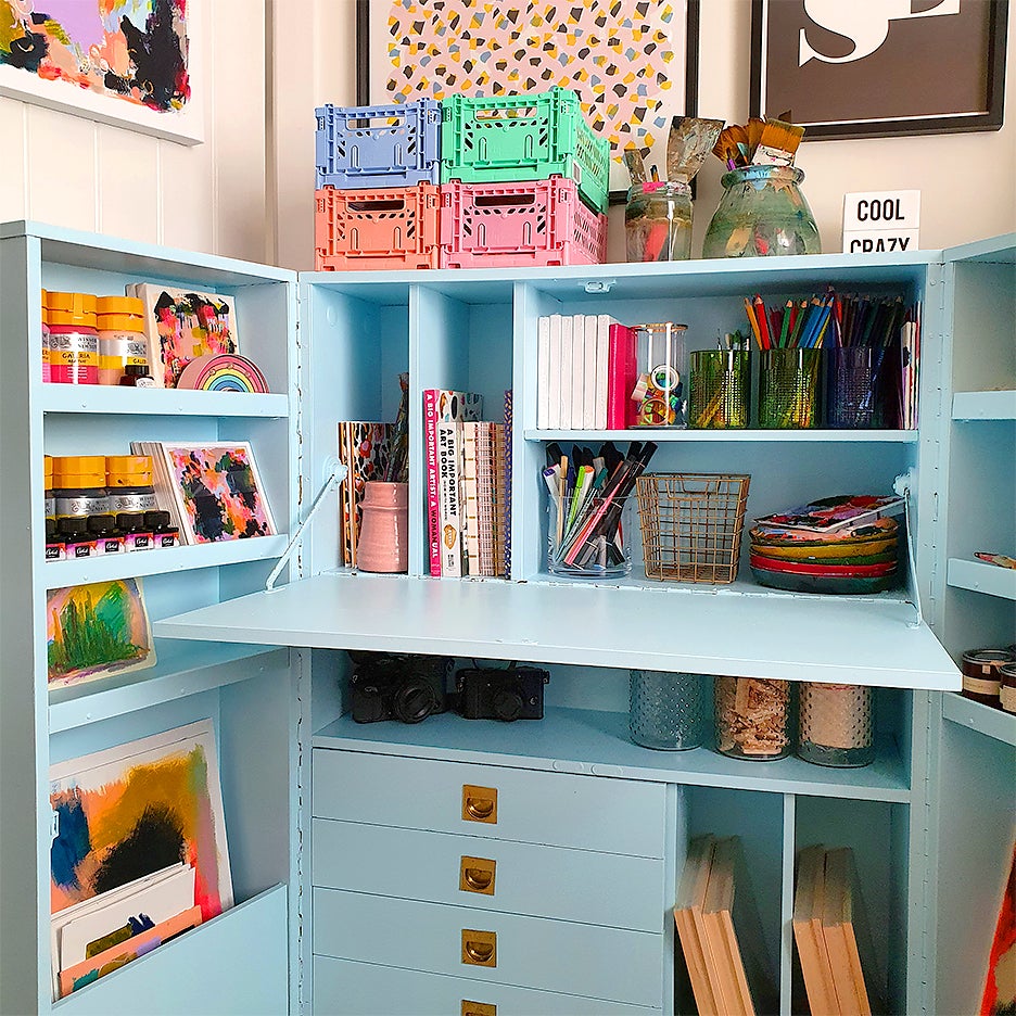 baby blue desk