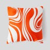 Orange swirl pillow
