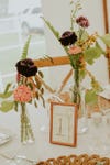 Flowers and table number