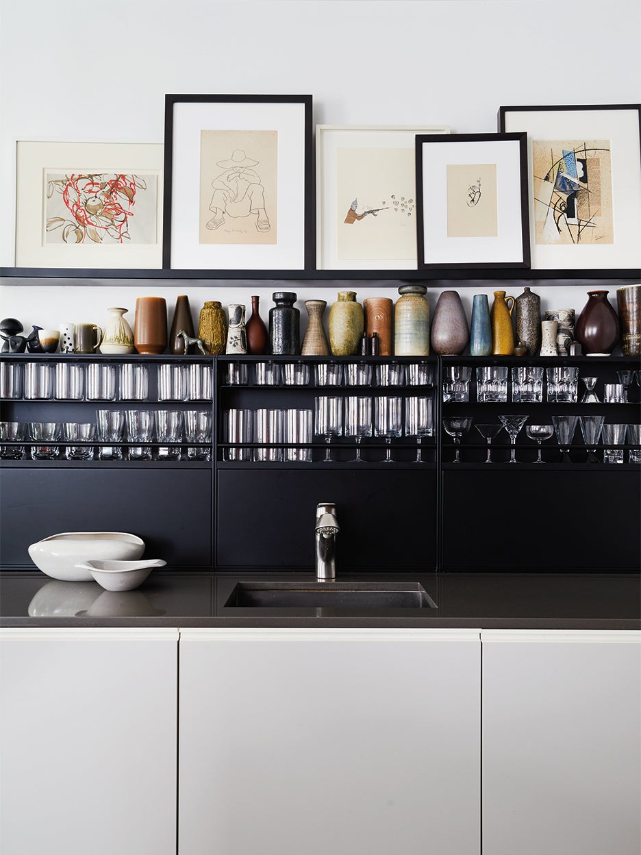 gray and black kitchen