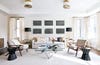 white livign room with large area rug