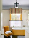 yellow accented bathroom