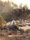 Burned Down House in Calistoga California Fires