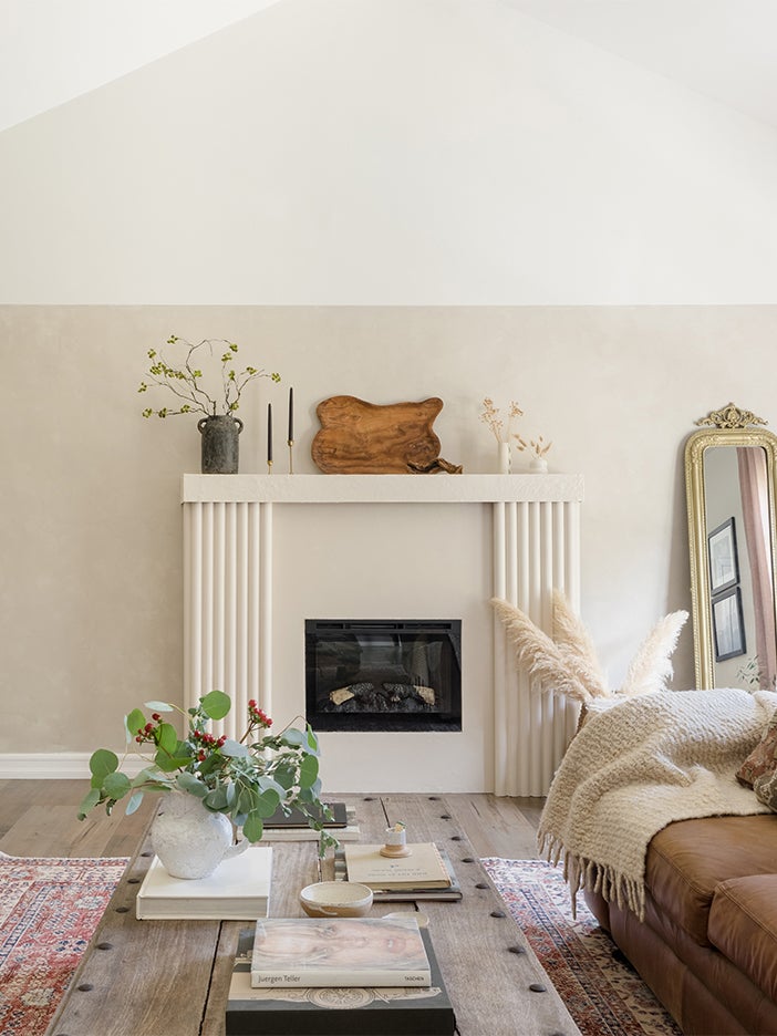 white fireplace with tubes