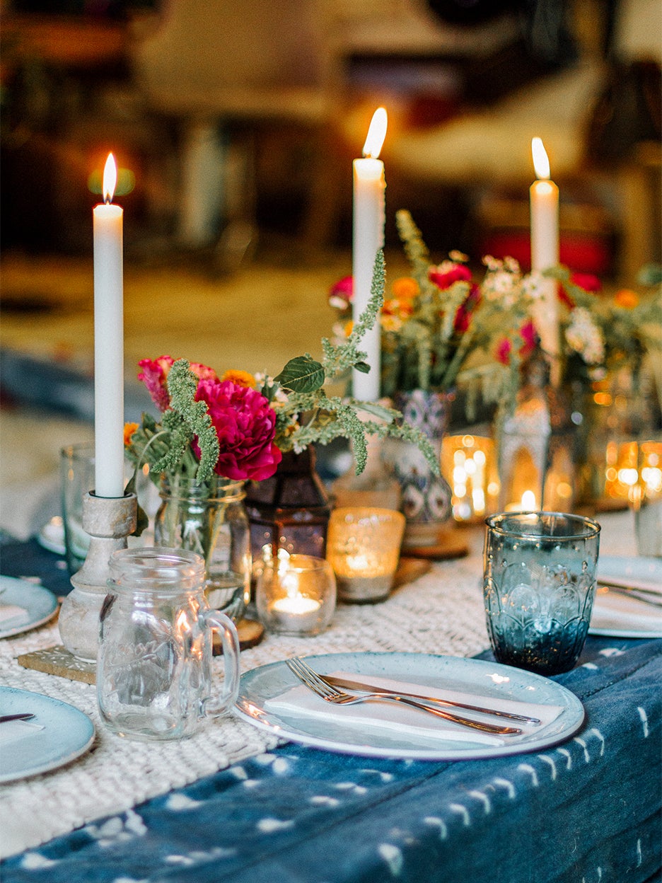 Tablescape with candles